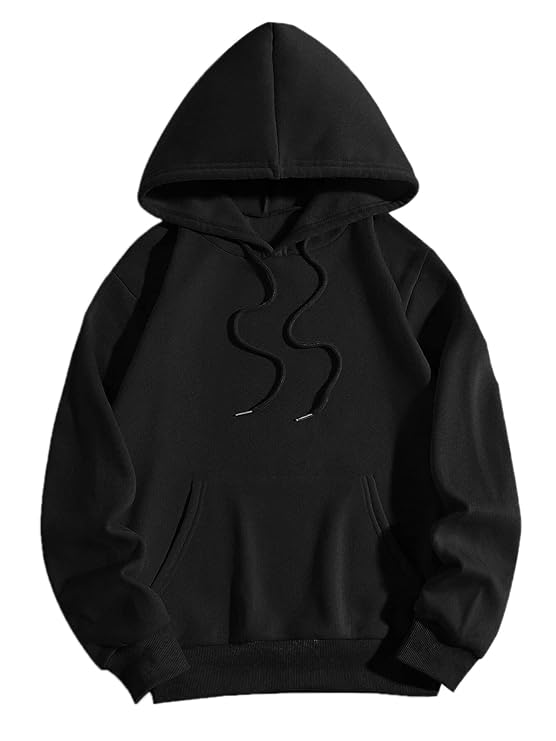 Men black hoodie